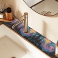 thumbnail image 2 of Yayeee Faucet Mat for Kitchen Sink 14.7" Diatomite Long Splash Guard Pad, Psychedelic Jellyfish, 2 of 7