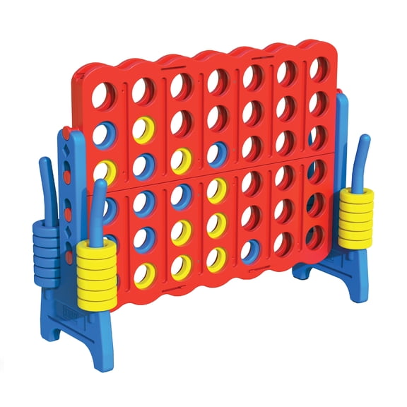 Realplay Jumbo 4-in-a-Row Connect Game – 4ft. Giant Indoor/Outdoor Yard Game with 42 Rings, Ages 6 