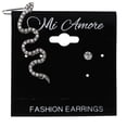 thumbnail image 2 of Snake Ear Cuff Stud-Earrings  With Crystal Accents Silver-Tone Color #MQE052, 2 of 2