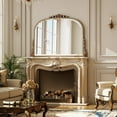 thumbnail image 2 of BEAUTYPEAK 36"x 27" Arched Vintage Decor Mirror Vanity Wall Mirror, Antique Silver, 2 of 5