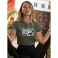 thumbnail image 2 of Retro Futuristic Collage T-Shirt Women -Image by Shutterstock, Female Small, 2 of 4