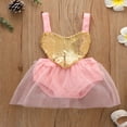 thumbnail image 3 of Body Sans Manches pour Bébé Fille Valentine avec Tutu Mesh Robe Sequin Coeur Décor, 3 of 8