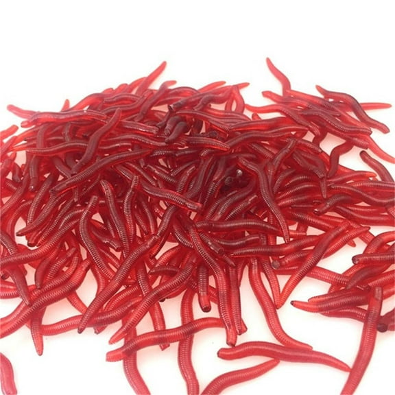 Fishing Soft Bait under $5! Xqxayjr 50Pcs Fishing Soft Bait Lures, Realistic Worm Design for Freshwater and Saltwater, Belly-Weighted Baits for Trout and Bass