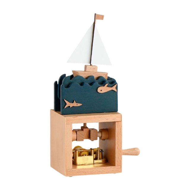 Esquirla Hand Crank Music Box Collectable Hand Operated for Lover Classmate Colleague Boat