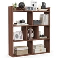 thumbnail image 1 of Costway 1 PCS 7-cube Bookcase Open Storage Shelf with Anti-tipping Kits for Living Room Walnut, 1 of 9