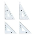 thumbnail image 1 of Unique Bargains Triangle Ruler Set, Polystyrene, 10cm, Blue, 4 Count, 1 of 5