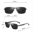 thumbnail image 3 of Gafas de Sol Porizadas Retro Designer Rectangur Outdoor Sports Eyewear , gris Baoblaze gafas de sol para hombre de moda, 3 of 7