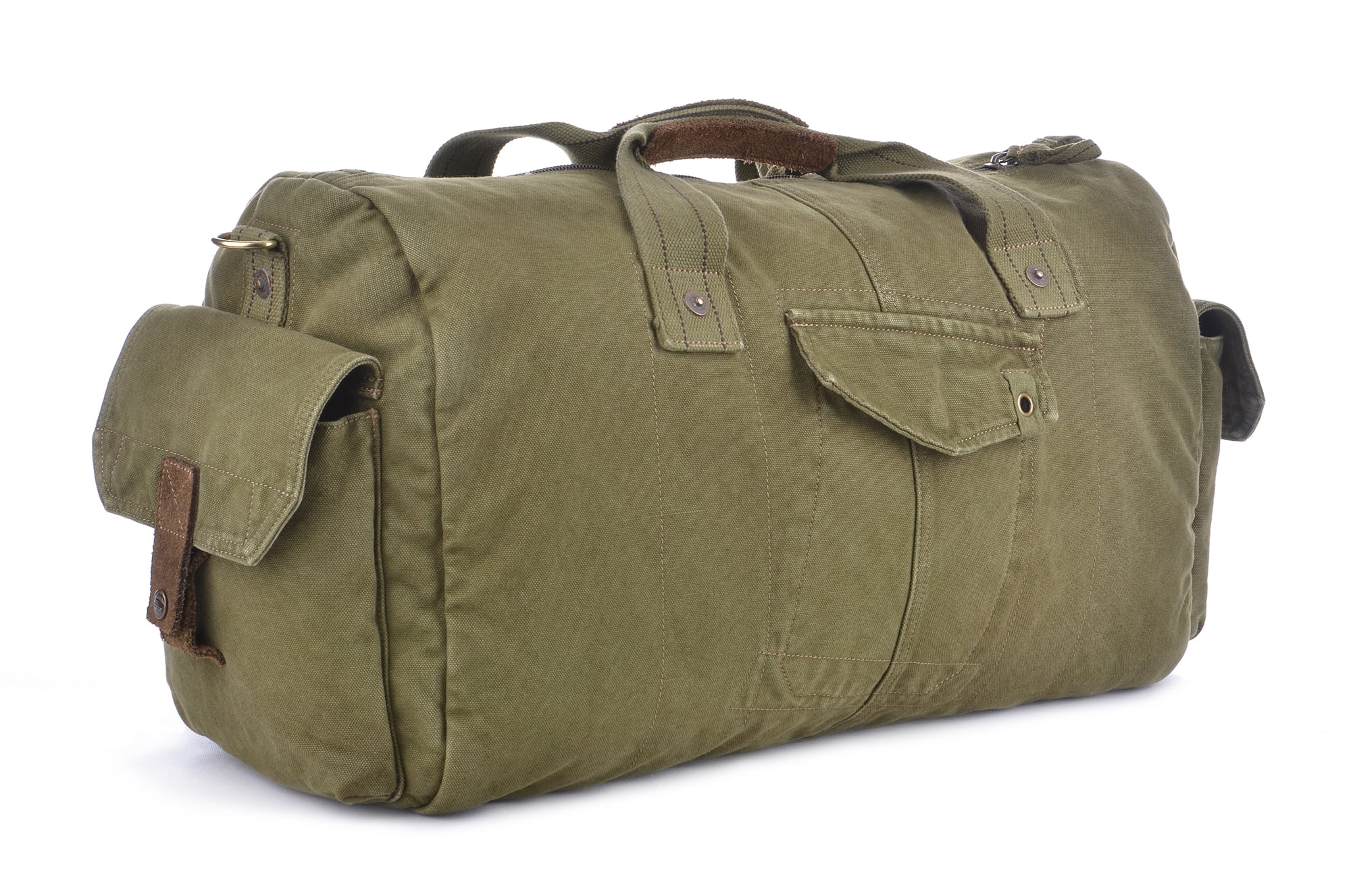 Gootium Vintage Canvas Duffle Bag Travel Tote Weekend Holdall Sports