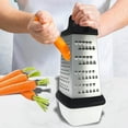 Zekpro Cheese Grater, 4Sided Stainless Steel Box Grater, Foods