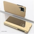 thumbnail image 2 of Mirror Case for Samsung Galaxy M33, Luxury View Smart Display Case Ultra Thin Support Wireless Charging Phone Cover for Samsung Galaxy M33      Golden, 2 of 9