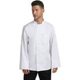 thumbnail image 3 of Soro Essentials- 40”-42” Poly and Cotton Blend Medium Chef Coat Jacket with Long Sleeves and White Color- Chef Jacket Cooking Coat Chef Coat for Hotel Kitchen Restaurant Work Uniform, 3 of 5