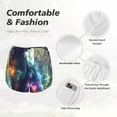 thumbnail image 4 of KLL Cosmic Cat In Window Pattern Shorts Women,Athletic Shorts High Waisted Running Shorts Pocket Sporty Short Gym Elastic Workout Shorts-Medium, 4 of 7