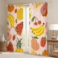 thumbnail image 2 of Manfei Cute Fruit Curtains and Drapes (42x84),Watermelon Strawberry Banana Blackout Curtains for Bedroom,Flower Floral Daisy Curtains Pack of 2 (42x84),Breathable Bedroom Decorative, 2 of 6