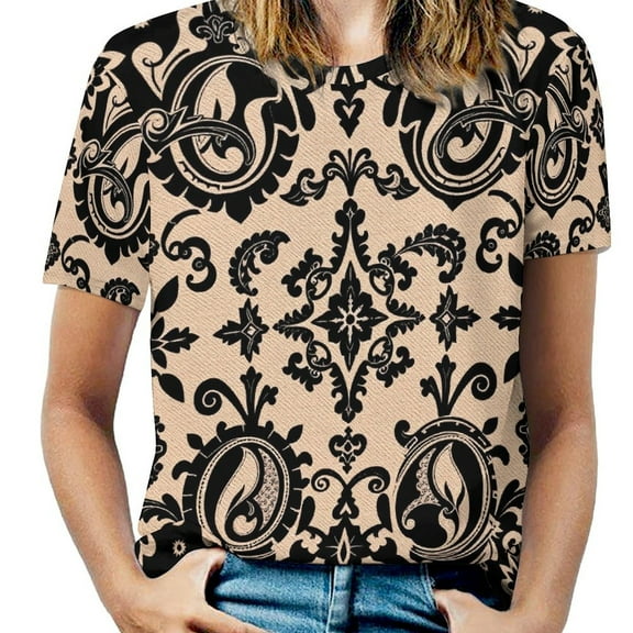 Paisley T Shirts Basic T-Shirt Short Sleeve Ladies Tee Shirt Summer Graphic Clothing