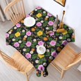 thumbnail image 2 of Pioneer Flower Floral Print Pattern Square Tablecloth, Waterproof Wipeable Spillproof Washable Table Cover for Home Kitchen Party Decor, 42"x42", 2 of 6