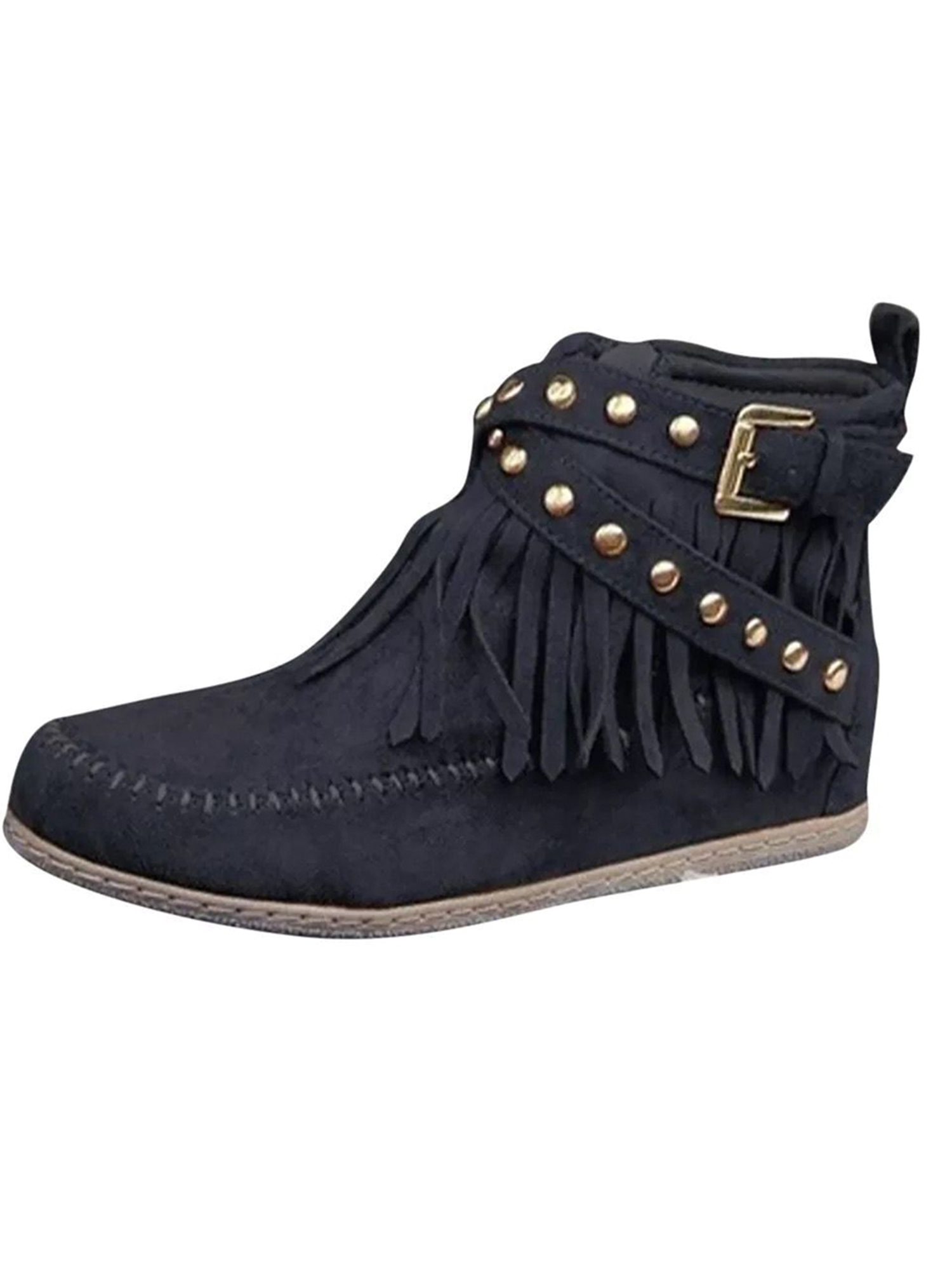 Women's Ladies Short Suede Fringed 