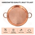 thumbnail image 5 of SINDA 9.4-Inch Copper Serving Tray with Handles,Decorative Trays,Breakfast Tray for Home Decor,Ottoman,Kitchen,Bathroom,Bar（Round）, 5 of 5
