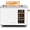 White, variant on Touch Control Screen Toaster, Smart Stainless Toaster, 6 Shade Setting, 6 Bread Selection, Countdown, Removable Crumb Tray, 900W, Peach Pink