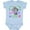 AE-Light Blue, variant on Orlando Florida Cute Swimming Manatee Boys or Girls Baby Bodysuit