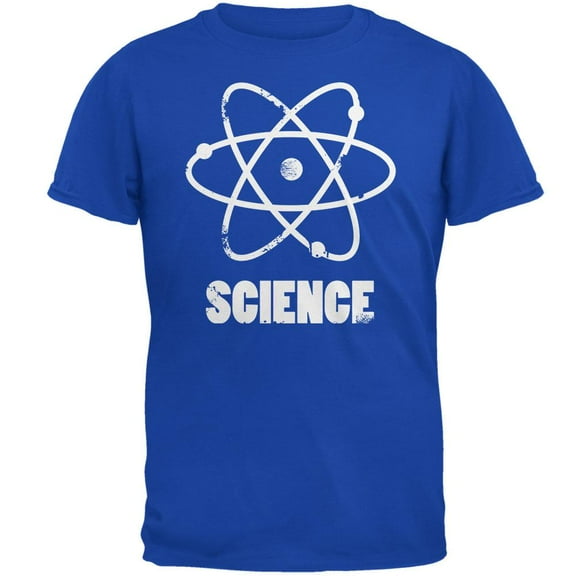 Atom Science Distressed Royal Adult T-Shirt - Small