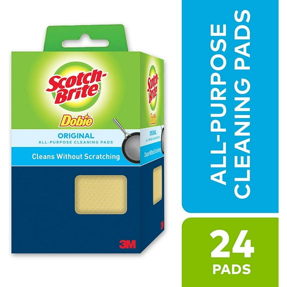 Scotch-Brite Cleaning Pads: Dobie Original / 24-pack (Yellow)