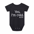 thumbnail image 1 of Body De Bebé Canastilla Onesies Para Niños Pequeños Niñas Niños Camiseta De Manga Corta Con Estampado De Letras Mono Mameluco Negro Odeerbi LM103-6293, 1 of 7