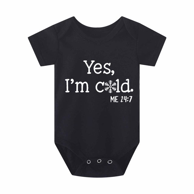 Body De Bebé Canastilla Onesies Para Niños Pequeños Niñas Niños Camiseta De Manga Corta Con Estampado De Letras Mono Mameluco Negro Odeerbi LM103-6293