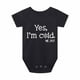 thumbnail image 1 of Body De Bebé Canastilla Onesies Para Niños Pequeños Niñas Niños Camiseta De Manga Corta Con Estampado De Letras Mono Mameluco Negro Odeerbi LM103-6296, 1 of 7