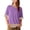 Purple, variant on Kukoosong Women's T-shirts Solid Color Elbow-Length Crew Neck Oversized for Summer Casual, Trendy and Comfortable Tee Shirt for Women