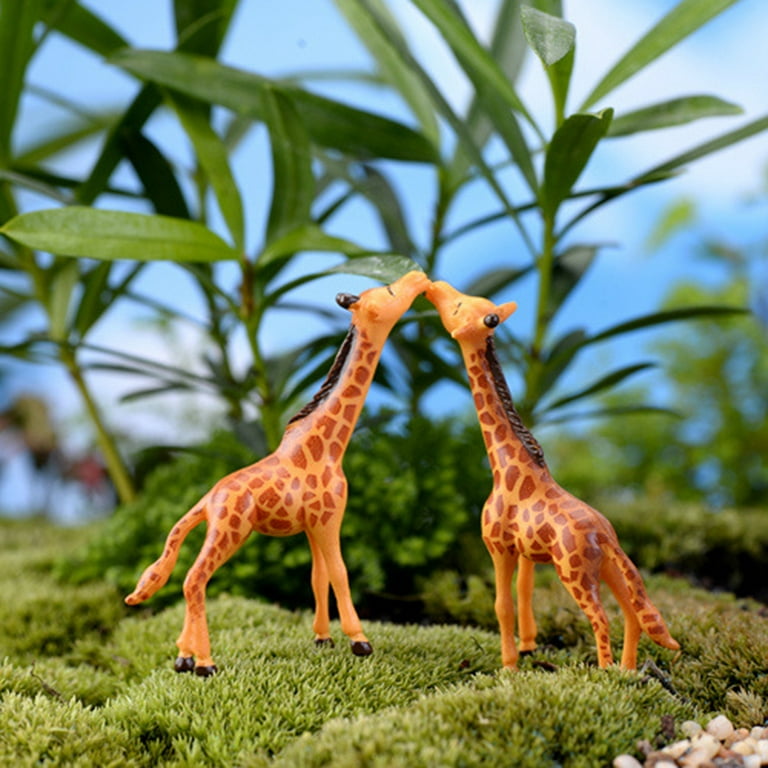 25 PCS Mini girafe résine Mini cerf Mini figurine elfe jardin accessoires  mousse paysage DIY terrarium