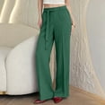 thumbnail image 7 of Qingpeng Womens Plus Size Wide Leg Pants High Waisted Elastic Palazzo Casual Pants Beach Trousers with Pockets, 7 of 7