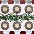 thumbnail image 7 of Ryvnso Bronze Seashells Round Plate Mats Dining Table Placemat Set of 4 for Holiday Decoration, 7 of 7