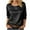 Black, variant on GEWSEY Women's Satin Blouse 3/4 Sleeve Crewneck Tops Satin Silk Work Shirt Dressy Business Casual Tee Tshirt Fall Outfits (Green, XL)