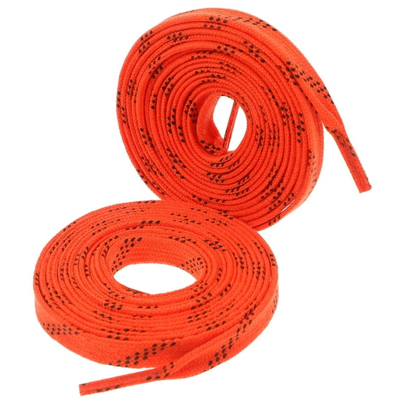 FUEENIRVA Cotton Polyester Hockey Laces Orange 1 Pair 96.5In