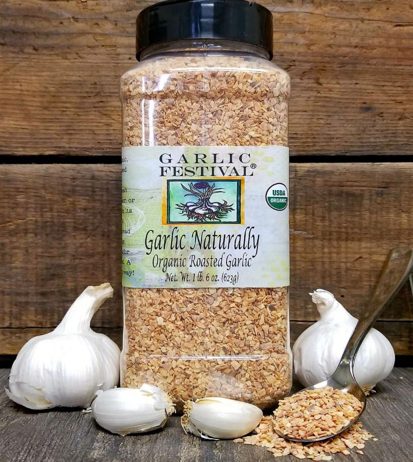 Garlic Festival Organic Roasted Garlic Pieces Net Wt. 1 lb. 6 oz.
