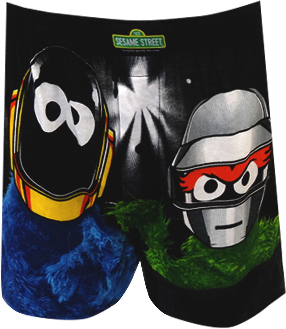 Sesame Street MJC Cookie and Oscar Up All Night Boxer Shorts for Men  (Large) Black : : Clothing, Shoes & Accessories