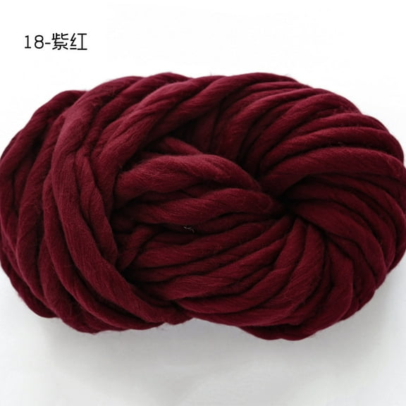 Zhuge Premium Super Bulky Merino Yarn | 500-Grams of 100% Wool Yarn Chunky Weight, Thick Wool Yarn for Knitting, Crochet, Blanket,Weaving,Wine Red