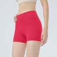 thumbnail image 2 of High Waisted Biker Leggings for Women Shorts Seamless Stretchy Quick Dry Gym Yoga Workout Athletic Shorts (XL, Red), 2 of 6