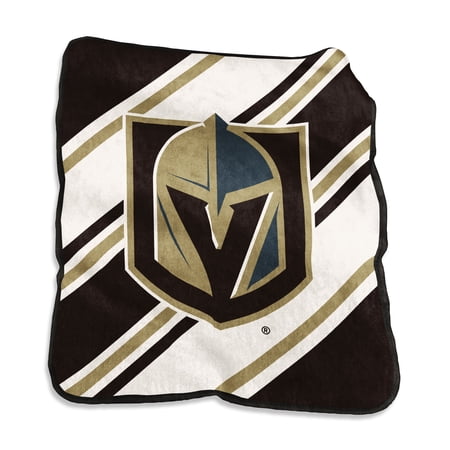 Logo Brands Vegas Golden Knights 50 x 60 Raschel Stripe Throw Blanket