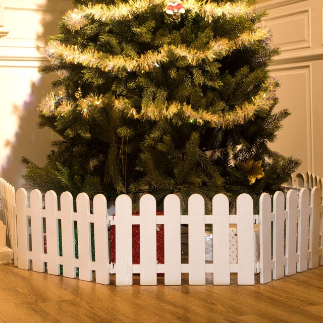 1 Pieces Christmas Tree Fence Outdoor Mini Fence Christmas Fence