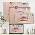 thumbnail image 4 of Designart 'Shining Woman Lips Covered With Rhinestones and Smudges' Modern Framed Canvas Wall Art Print, 4 of 5