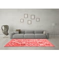 thumbnail image 3 of Ahgly Company Indoor Square Abstract Red Contemporary Area Rugs, 7' Square, 3 of 4