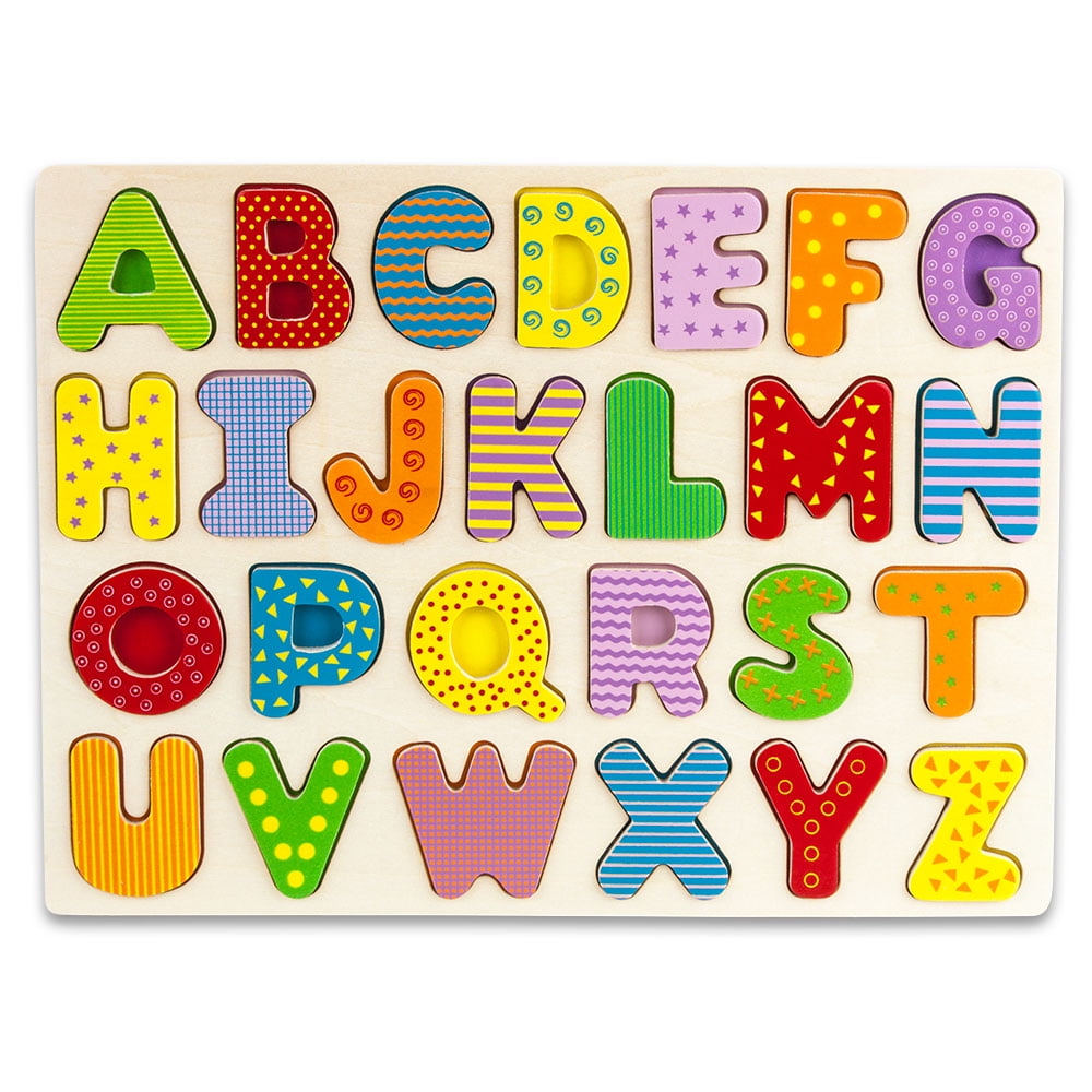 Professor Poplar's Wooden Alphabet Puzzle Board - Walmart.com