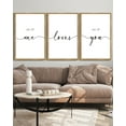 thumbnail image 4 of SHENIFY Large 24x36in3pcs Natural Framed All of Me Loves All of You Above Bed Wall Decor for Farmhouse Bedroom Wall Art Hanging Decoration, 4 of 5