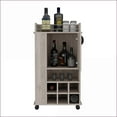 thumbnail image 5 of Bar Cart with 6 Wine Racks, Cabinet & Casters | Modern | Engineered Wood, 5 of 7