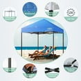 thumbnail image 3 of COBIZI Canopy Tent 6.6’x6.6’ Folding Outdoor Pop Up Heavy Duty Canopy for Beach Camping-Blue, 3 of 9