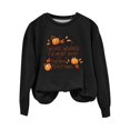 thumbnail image 2 of Lroveb Halloween Sweatshirts for Women Fashion Pumpkin Sweater Weather Print Round Neck Drop Shoulder Long Sleeve Sweatshirt Graphic Sweatshirt, 2 of 3