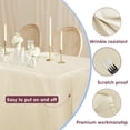 thumbnail image 2 of Mantel HolidayIdeas, adecuado para mesas de 6 pies, paquete de 2, color beige, 2 of 7