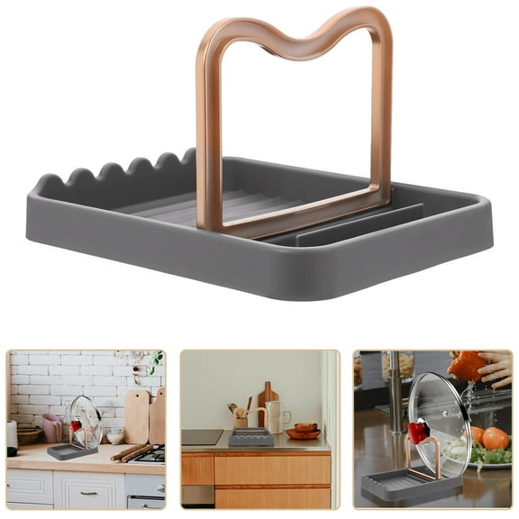 Stove Top Spoon Rest And Pot Lid Holder Cooking Utensils Stand Fork Tongs Spatulas Storage Container Kitchen Gadget For Home Kitchen Restaurant