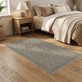 thumbnail image 2 of ODIKA 5'x7' Washable Area Rug Door Grid Symmetrical Motif Entrance Featuring Trapper Front for Guest Room, Lounge, Apartment, Non-Slip Low Profile, Stain Resistant, 2 of 7